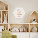 Alu-Dibond Hexagon - positiver Spruch 'Sei frech, wild & wunderbar'