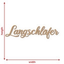 3D Schriftzug Beautiful - Wanddeko aus MDF Natur