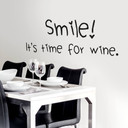 Wallsticker -  Smile it's time for wine