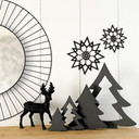Lettres décoratives en bois MDF – Set de Sapins (4 pièces)
