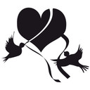 Sticker mural - Love Birds