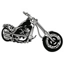 Wallsticker - Motorcykel "Chopper"