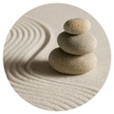 Naklejka na ścianę Stone in Sand 2 - okrągła