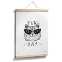 Plakat kot w okularach przeciwsłonecznych - Fun Friday Cat - Korenkova
