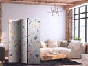 Paravent, Raumteiler freistehend, Trennwand - Terrazzo in Confetti Style - Violet-Pink - Colorful Pa