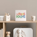 Holzbild zum Hinstellen - Krimskrams - 15x15 cm