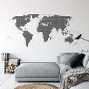 Sticker mural - Mappemonde Abstraite