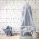 Børnetapet, non-woven tapet med illustration Kids Walls hvid, farverig