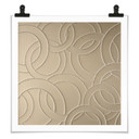 Plakat Abstract Rings beige - Grande - Square