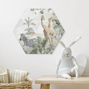 Wanddecoratie jungle dieren op grote safari - Ms Tiff - Alu-Dibond