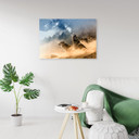 Canvasbillede, hylende ulve