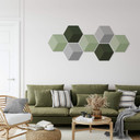 3D Hexagon Alu-Dibond - Mørkegrøn