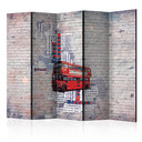 Skærm til rumdeling - Verdenskort - Mit London... , 5-delt - 225x172 cm