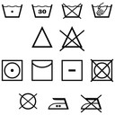 Wandtattoo - Wäschezeichen Symbole