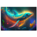 Canvas print neon hval abstraktion