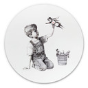 Wandcirkel Banksy - Real Hero