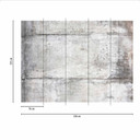 GreyStones Fototapet i gråvit betonglook - non-woven Fototapet Designwalls 2 - 2,55 x 3,5 m