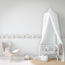 Børnetapet, non-woven tapet Kids Walls hvid, blå, beige