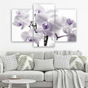 3 stykke lærredsprint, Orchid Blossom Purple