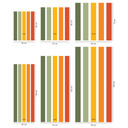 Wallsticker retro striber | regnbuefarver