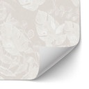 Samoprzylepny panel ścienny do kuchni Tropical leaves Beige - Bloomery Decor