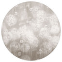 Bloemen Fotobehang dandelions dream in beige - Ms Tiff - rond - zelfklevend/niet-geweven