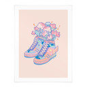 Plakat pastelowy trampek z kwiatami Kawaii - Hashimoto