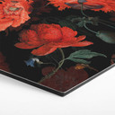 Hexagone - Tableau sur alu-Dibond UN Designs - Fleurs rouges