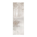 Textielposter Bos bij het meer in mist in beige - Ms Tiff - Panorama