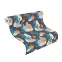 Rasch papier peint intissé, papier peint à motifs Salsa bleu nuit