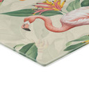 Glasbillede - Flamingo og tropiske blade - Bloomery Decor