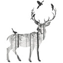 Wallsticker Rådyrs silhuet