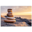 Canvasbillede, Sten zen strand hav