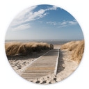 Tableau sur alu-Dibond rond Au bord de la mer Baltique