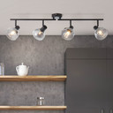 Spotrohr Max, schwarz, 19,5 x 89 cm, Glas Strahler