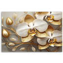 Canvasbillede, orkidé glamour guld