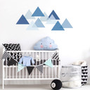 Wallsticker Triangulær Sky - Blå