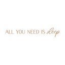 napis 3D "All You Need Is Sleep" - Dekoracja drewniana do sypialni z naturalnego drewna MDF