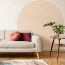 Sticker mural cercle couleur sable