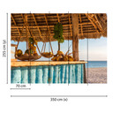 non-woven tapet BeachBar hav fototapet Designwalls i brun og blå  