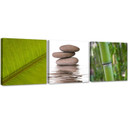 3-delt lærredsprint Nature Zen