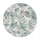 Plakat Jungle Leaves Watercolour Cream - Bloomery Decor - okrągły