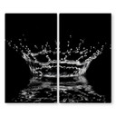 Komfurets dækplade vanddråber