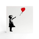 Træbillede til at stå - Banksy - Girl with the red balloon