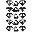 Sticker mural - Set diamants