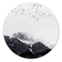 Wandcirkel Kubistika - High in the Mountains