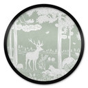 Plakat Forest Idyll in Green - Oasis for Wildlife - Kikki Belle - Round