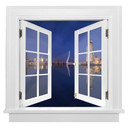 3D Wallsticker med dobbeltvindue Pablo - Rotterdam