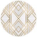 Fredriksson - Art Deco: Złota geometria - Fototapeta okrągła - tapeta flizelinowa/tapeta flizelinowa