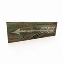 Houten Bordje - Pijl (wit)